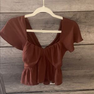 Elegant Brown Women's Top